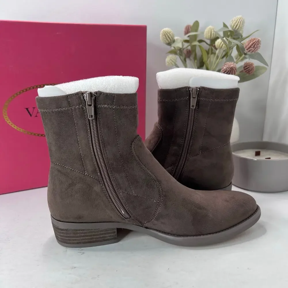 Vaneli Henson Super Suede Stretch Chunky Heel Boot Taupe Women's US 7.5N - Picture 7 of 11